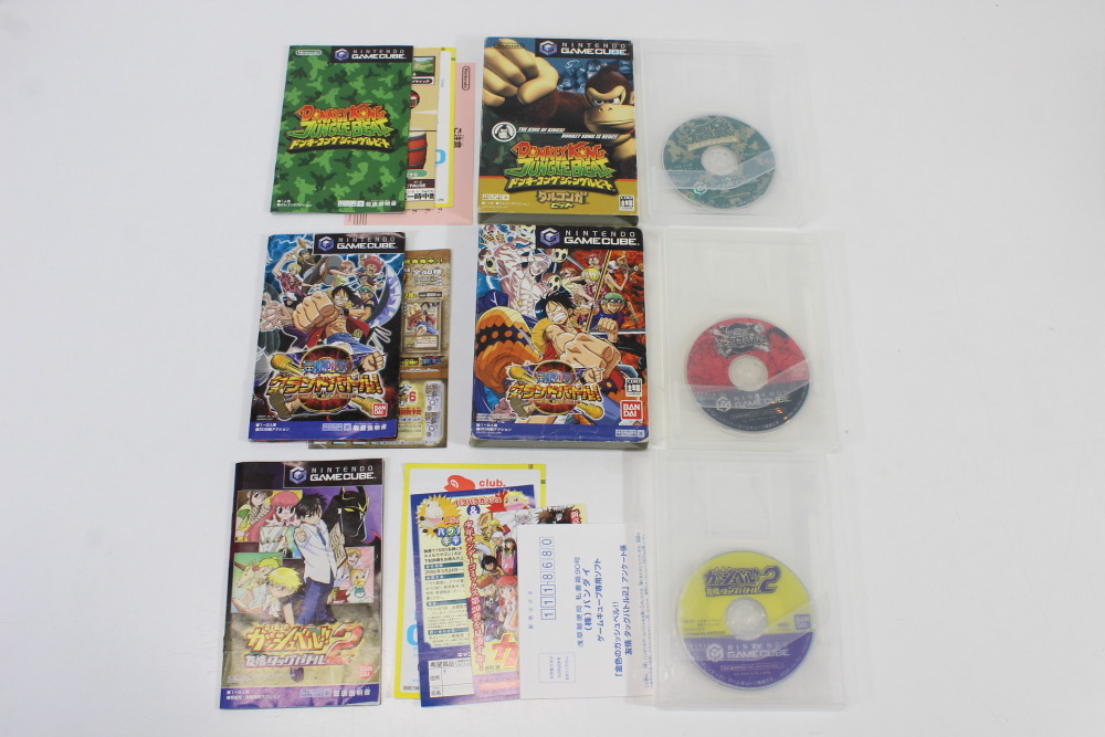 Lot of 6 Nintendo GameCube Games Mario Tennis Naruto 3 Biohazard 0 Zero One Piece Grand Battle 3 Zatch Bell 2 Donkey Kong Jungle Beat (B) Nintendo GameCube GC
