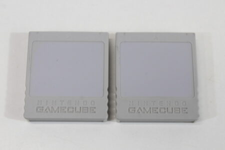 Lot of 2 Official Nintendo GameCube Memory Card 59 Blocks OEM DOL-008 (B)