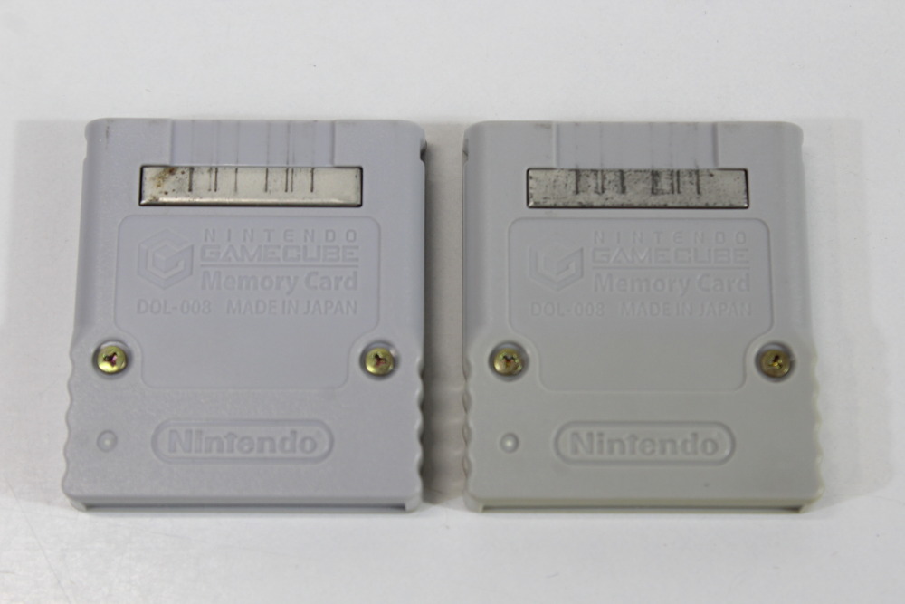 Lot of 2 Official Nintendo GameCube Memory Card 59 Blocks OEM DOL-008 (B)