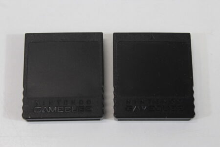 Lot of 2 Official Nintendo GameCube Black Memory Card 251 Blocks OEM DOL-014 (A)