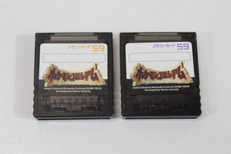 Lot of 2 Official Nintendo GameCube Memory Card 59 Blocks Clear Black Pokemon Colosseum OEM DOL-008 (A)