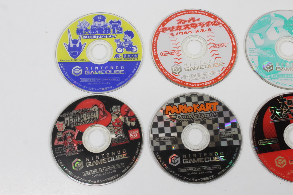 Lot of 6 Games Super Smash Bros DX Melee One Piece Grand Battle Rush MomoTetsu Mario Stadium Baseball Mario Kart Double Dash Pawapuro 11 Discs Only (B) Nintendo GameCube GC