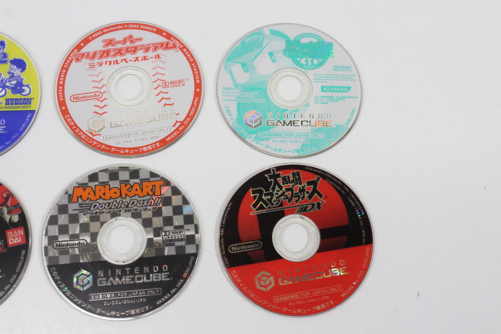 Lot of 6 Games Super Smash Bros DX Melee One Piece Grand Battle Rush MomoTetsu Mario Stadium Baseball Mario Kart Double Dash Pawapuro 11 Discs Only (B) Nintendo GameCube GC