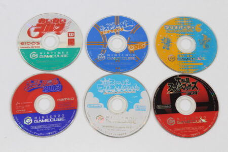 Lot of 6 Games Super Smash Bros DX Melee Super Mario Sunshine Street Basketball Wai Golf Famista 2003 Mario Party 6 Discs Only (B) Nintendo GameCube GC