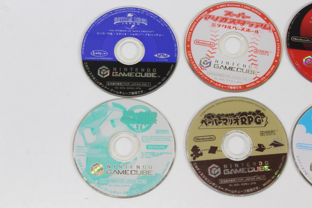 Lot of 6 Games Super Smash Bros DX Melee Paper Mario RPG Super Mario Sunshine Universal Studios Japan Mario Stadium Pawapuro 11 Discs Only (B) Nintendo GameCube GC