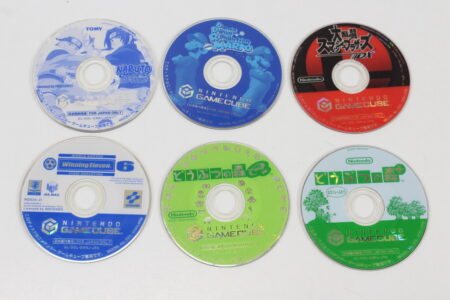 Lot of 6 Games Super Smash Bros DX Melee Dance Revolution with Mario Animal Crossing + e+ Winning Eleven Naruto Discs Only (B) Nintendo GameCube GC