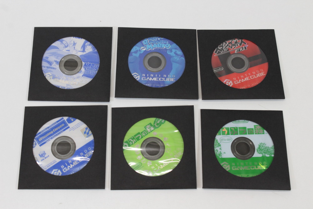 Lot of 6 Games Super Smash Bros DX Melee Dance Revolution with Mario Animal Crossing + e+ Winning Eleven Naruto Discs Only (B) Nintendo GameCube GC