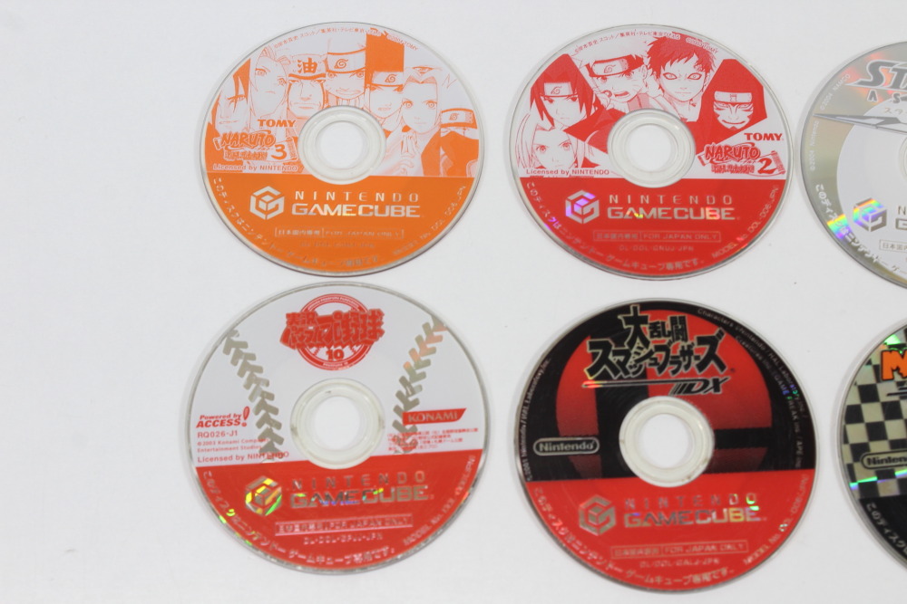 Lot of 6 Games Super Smash Bros DX Melee Mario Kart Double Dash Starfox Assault Naruto 2 3 Pawapuro 10 Discs Only (B) Nintendo GameCube GC