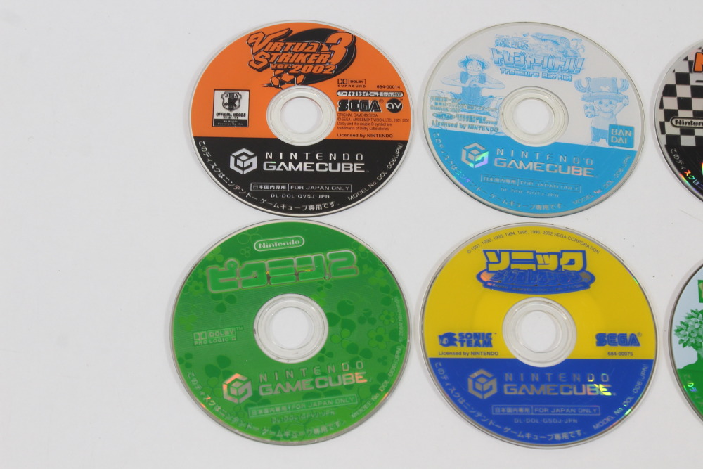 Lot of 6 Games Mario Kart Double Dash Sonic Mega Collection Pikmin 2 One Piece Animal Crossing + Virtua Striker ver. 2002 Discs Only (B) Nintendo GameCube GC