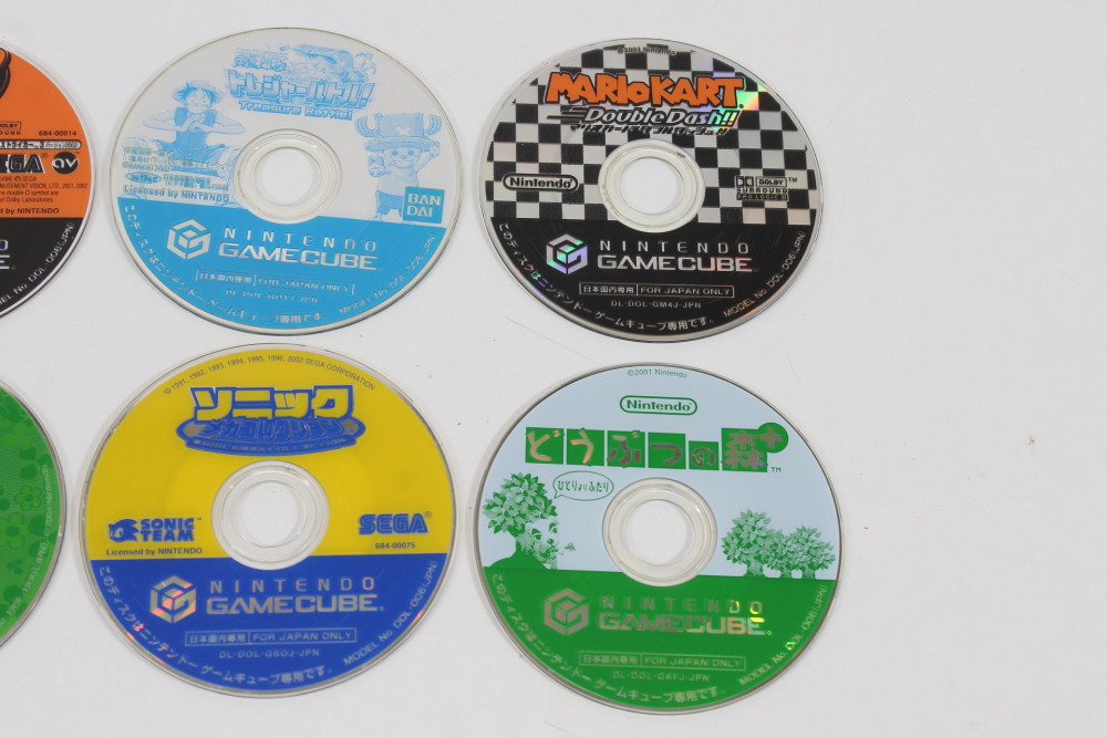 Lot of 6 Games Mario Kart Double Dash Sonic Mega Collection Pikmin 2 One Piece Animal Crossing + Virtua Striker ver. 2002 Discs Only (B) Nintendo GameCube GC