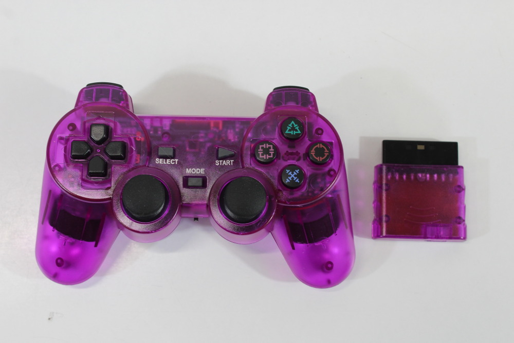PS2 SCPH-77000 Slim Clear Purple Console Wireless Controller AV Cable AC Adapter (A) SONY PlayStation 2 PS2