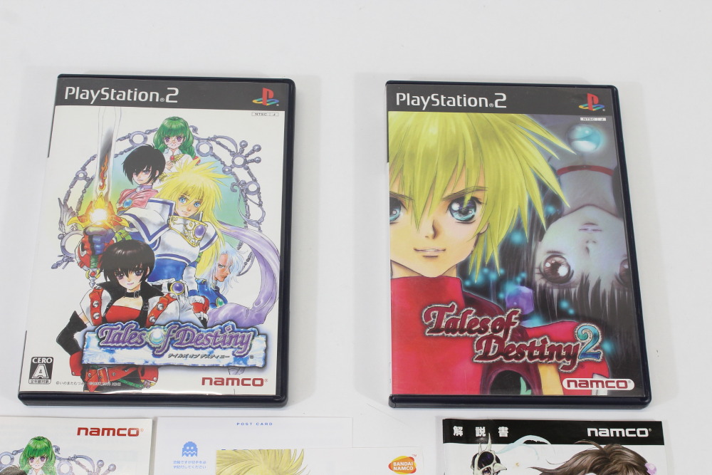Lot of 2 Tales of Destiny 1 & 2 CIB (B) SONY PlayStation 2 PS2