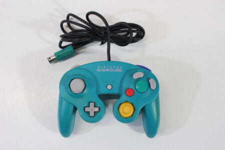 Official Nintendo Gamecube Controller Emerald Blue Teal OEM GC (B Discolored) Nintendo Gamecube GC