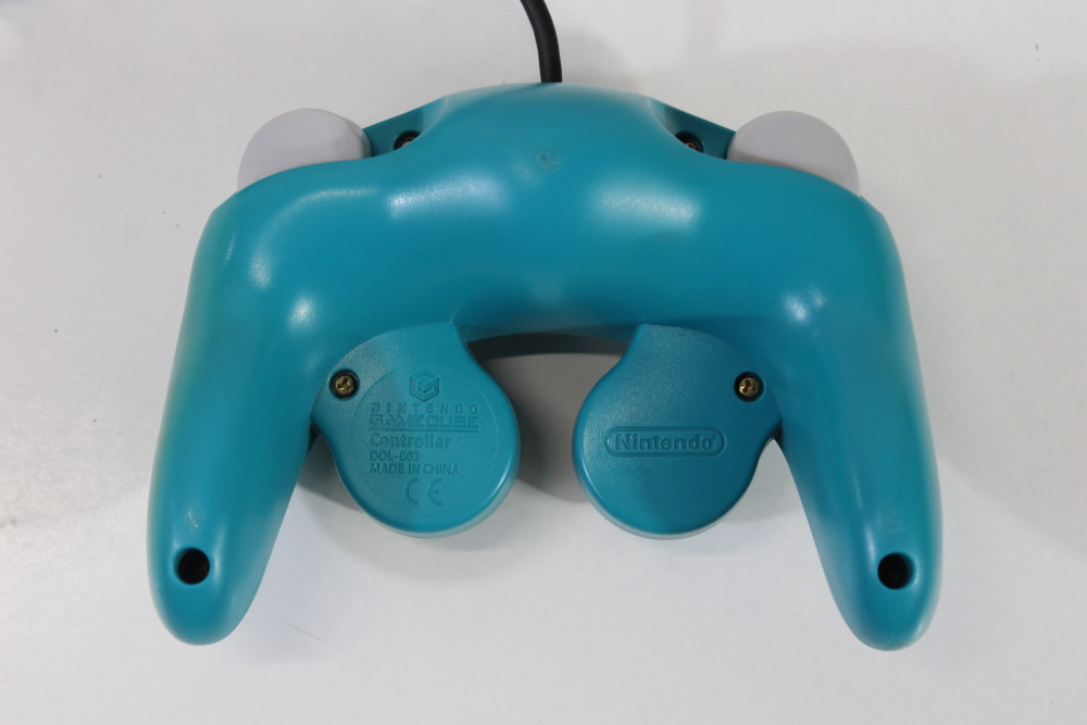 Official Nintendo Gamecube Controller Emerald Blue Teal OEM GC (B Discolored) Nintendo Gamecube GC