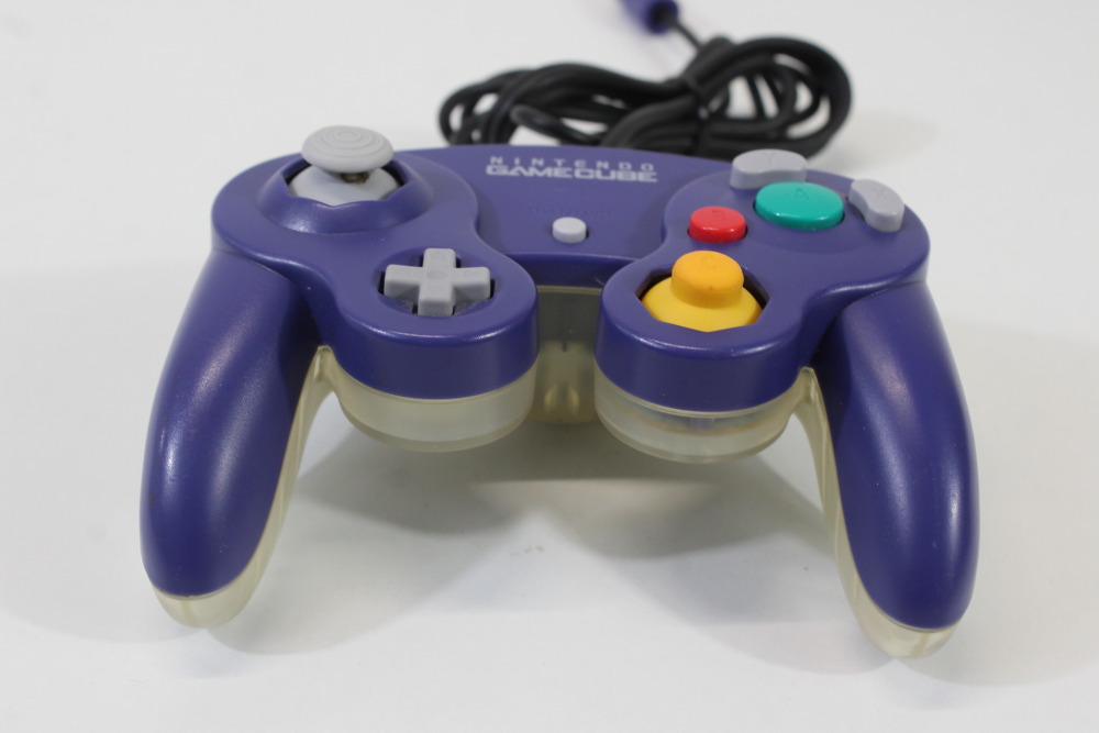 Official Nintendo Gamecube OEM Controller Purple x Clear (A) Nintendo GameCube GC