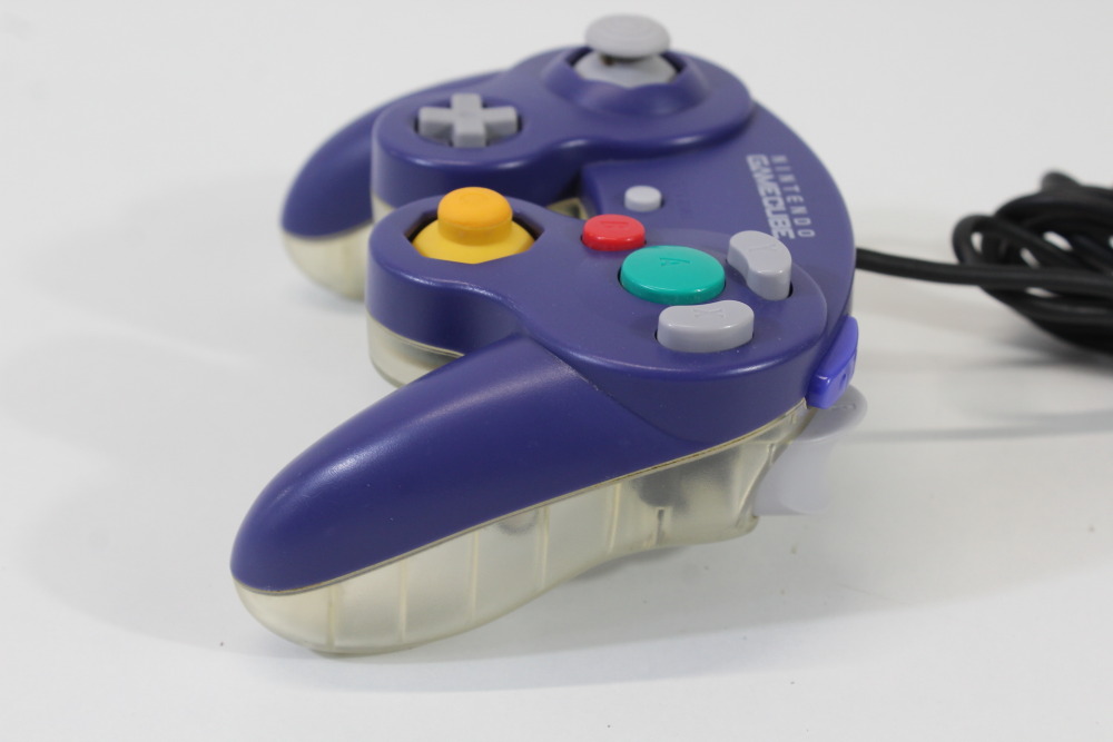 Official Nintendo Gamecube OEM Controller Purple x Clear (A) Nintendo GameCube GC