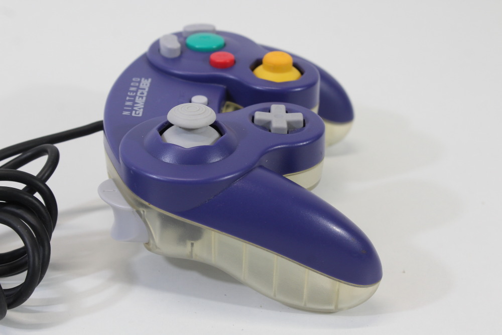 Official Nintendo Gamecube OEM Controller Purple x Clear (A) Nintendo GameCube GC