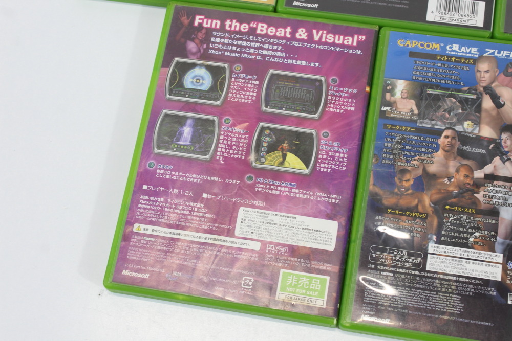 Lot of 5 Dead or Alive 3 UFC 2 Tapout Airforce Delta II Music Mixer Nobunaga no Yabou CIB (B) Microsoft XBOX OG