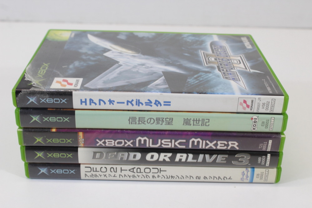 Lot of 5 Dead or Alive 3 UFC 2 Tapout Airforce Delta II Music Mixer Nobunaga no Yabou CIB (B) Microsoft XBOX OG