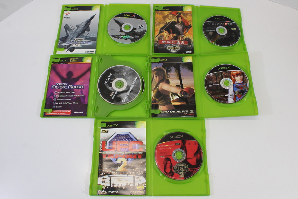 Lot of 5 Dead or Alive 3 UFC 2 Tapout Airforce Delta II Music Mixer Nobunaga no Yabou CIB (B) Microsoft XBOX OG