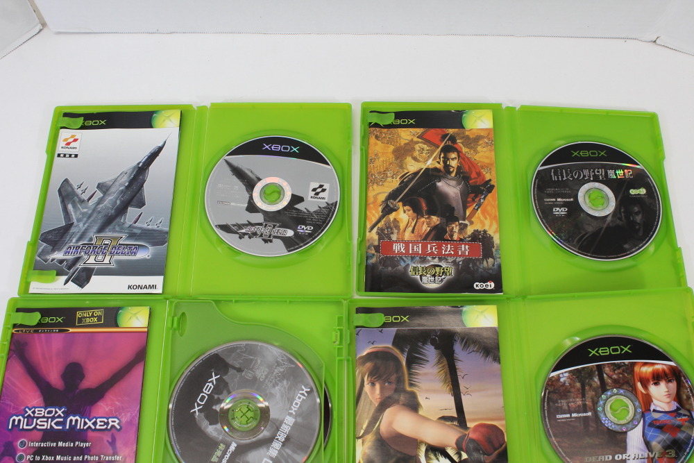 Lot of 5 Dead or Alive 3 UFC 2 Tapout Airforce Delta II Music Mixer Nobunaga no Yabou CIB (B) Microsoft XBOX OG