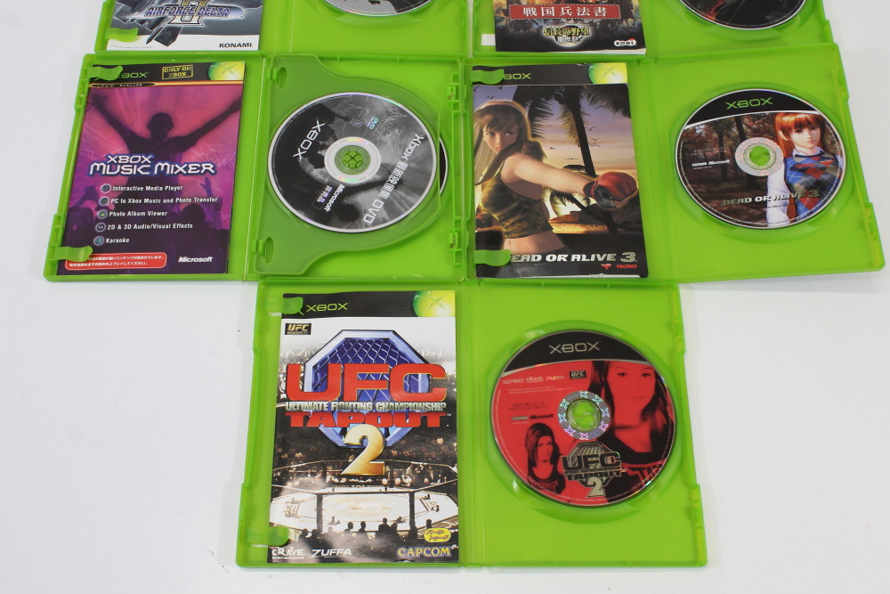 Lot of 5 Dead or Alive 3 UFC 2 Tapout Airforce Delta II Music Mixer Nobunaga no Yabou CIB (B) Microsoft XBOX OG