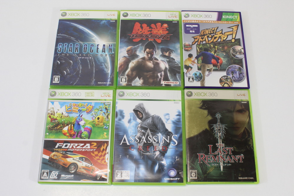 Lot of 6 Tekken 6 Assassin's Creed Forza 2 Atsumare Pinata Star Ocean 4 Kinect Adventure Last Remnant CIB (B) Microsoft XBOX 360