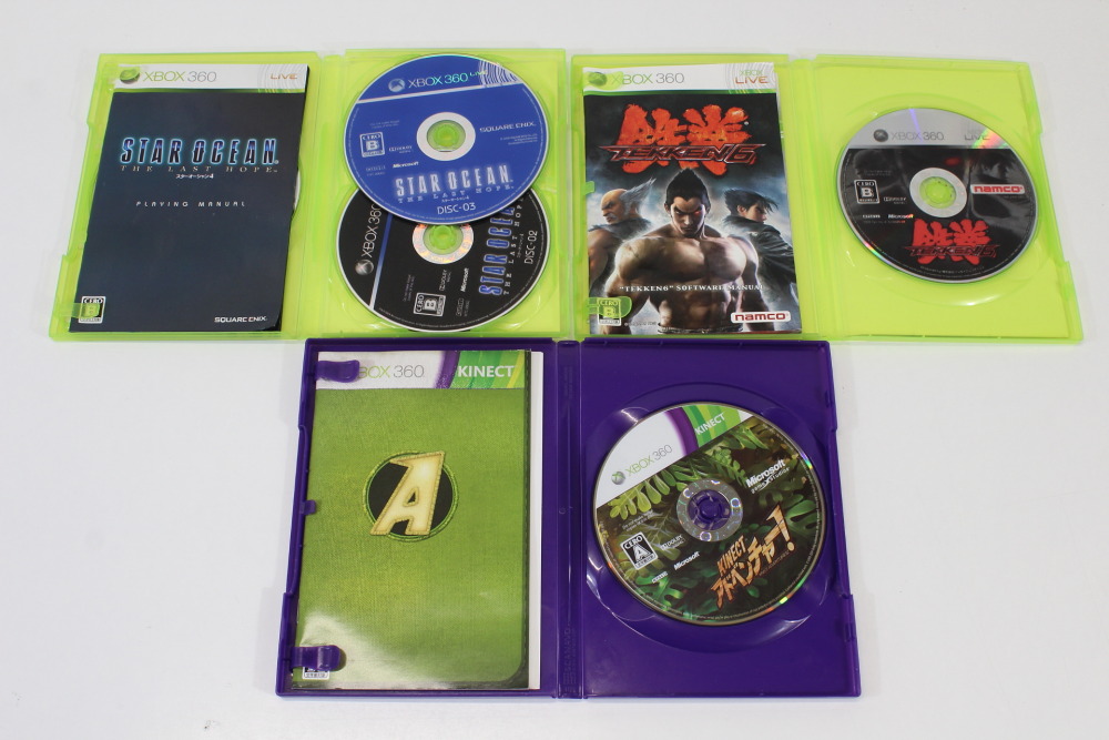 Lot of 6 Tekken 6 Assassin's Creed Forza 2 Atsumare Pinata Star Ocean 4 Kinect Adventure Last Remnant CIB (B) Microsoft XBOX 360