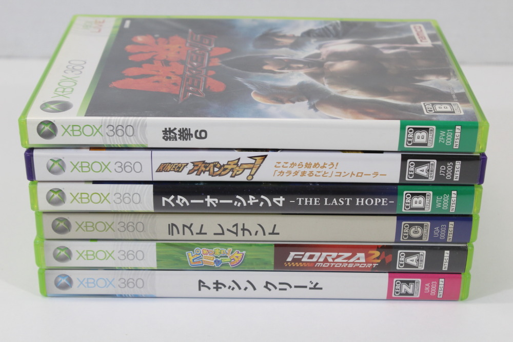 Lot of 6 Tekken 6 Assassin's Creed Forza 2 Atsumare Pinata Star Ocean 4 Kinect Adventure Last Remnant CIB (B) Microsoft XBOX 360