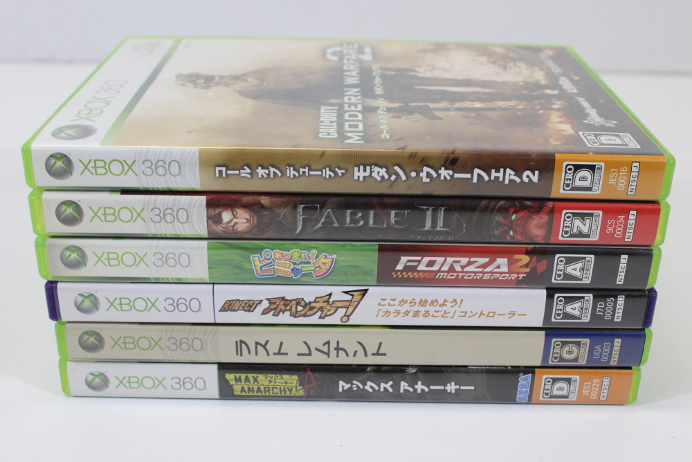 Lot of 6 Max Anarchy Fable II Call of Duty 2 Forza 2 Atsumare Pinata Kinect Adventure Last Remnant CIB (B) Microsoft XBOX 360