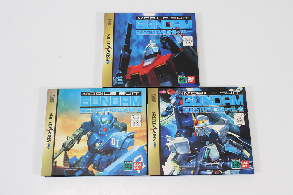 Lot of 3 Mobile Suit Gundam Side Story 1 2 3 Gaiden CIB (B) SEGA Saturn SS