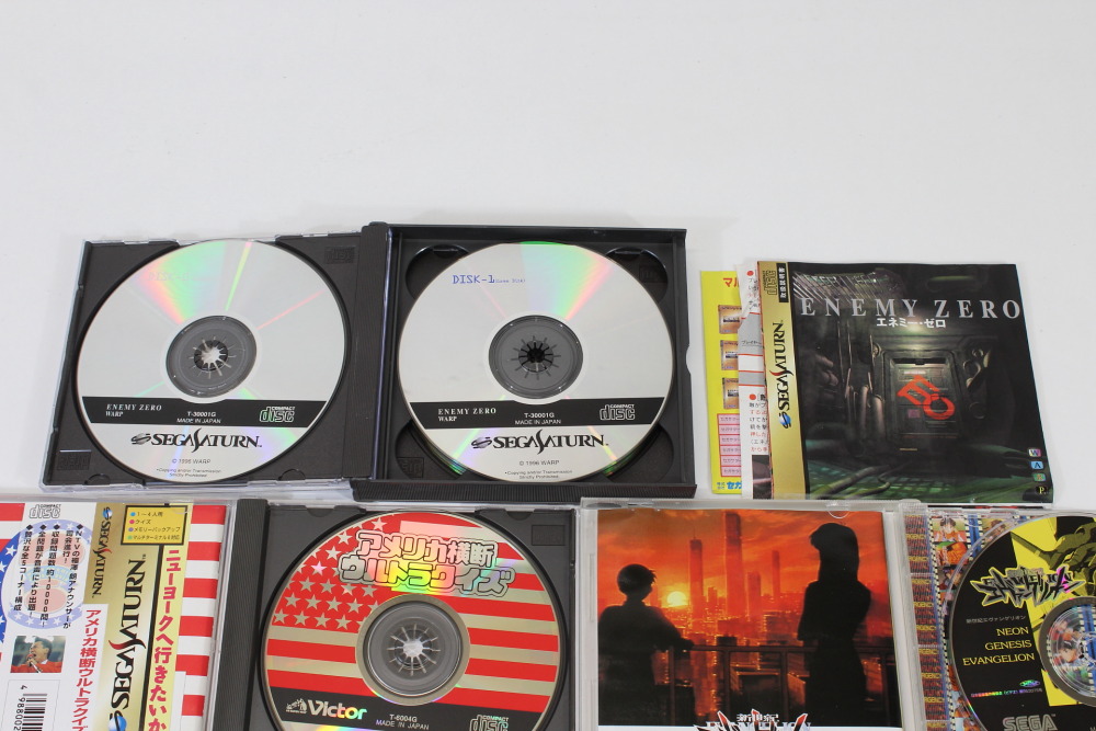 Lot of 6 Wingarms Enemy Zero Ginga Eiyuu Densetsu Evangelion Super Robot Wars F Ultra Quiz CIB (B) SEGA Saturn SS
