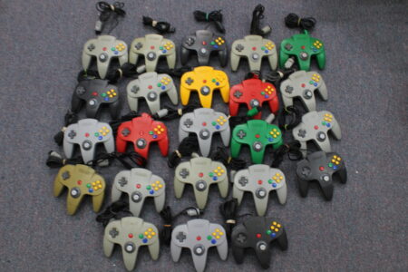 Lot of 23 Official Nintendo 64 Controller Loose Stick (UNTESTED UNCLEANED AS IS) N64