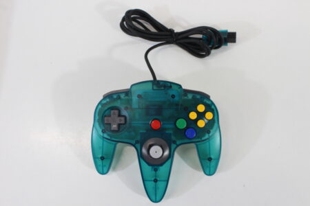 Official Nintendo 64 Controller Ice Blue x Clear Back 7/10 Tight Stick N64 (B)