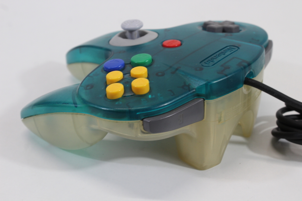 Official Nintendo 64 Controller Ice Blue x Clear Back 8/10 Tight Stick N64 (B)