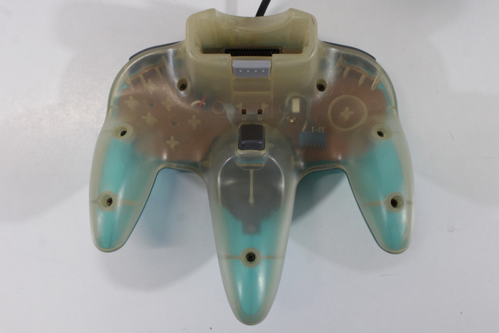Official Nintendo 64 Controller Ice Blue x Clear Back 8/10 Tight Stick N64 (B)