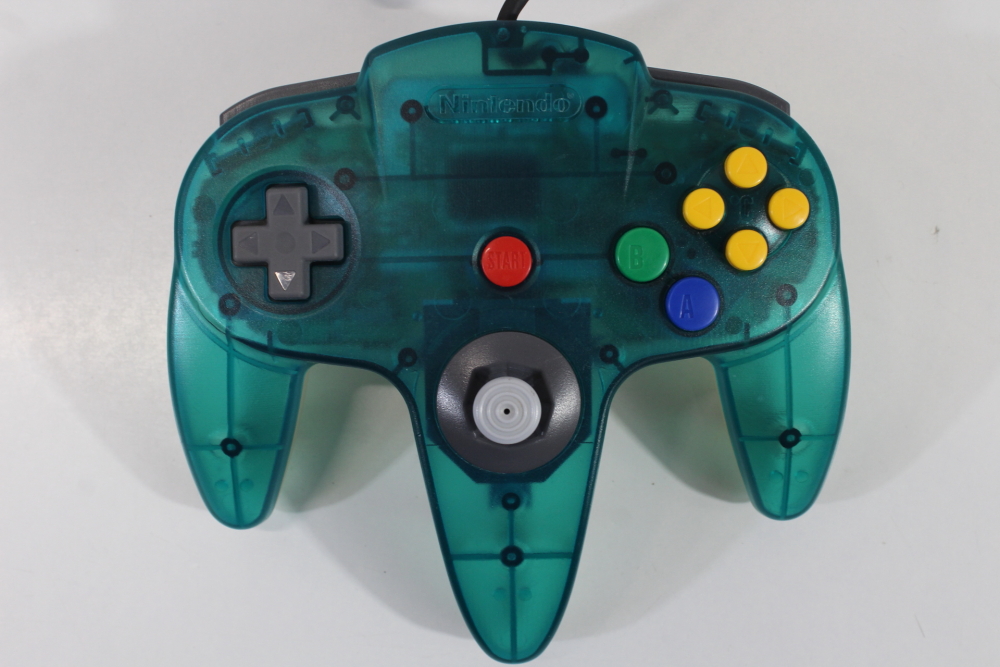 Official Nintendo 64 Controller Ice Blue x Clear Back 7/10 Stick N64 (B)