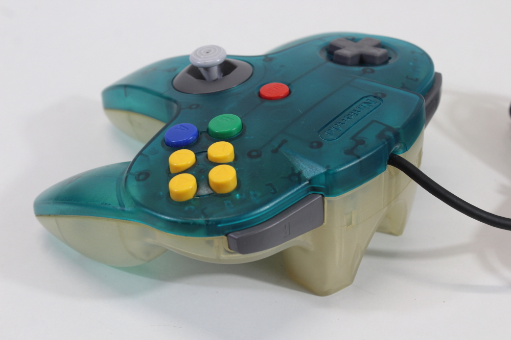 Official Nintendo 64 Controller Ice Blue x Clear Back 7/10 Stick N64 (B)
