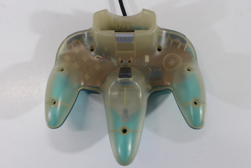 Official Nintendo 64 Controller Ice Blue x Clear Back 7/10 Stick N64 (B)