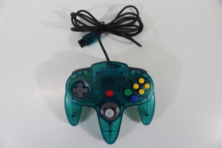 Official Nintendo 64 Controller Ice Blue x Clear Back 8/10 Tight Stick N64 (B)