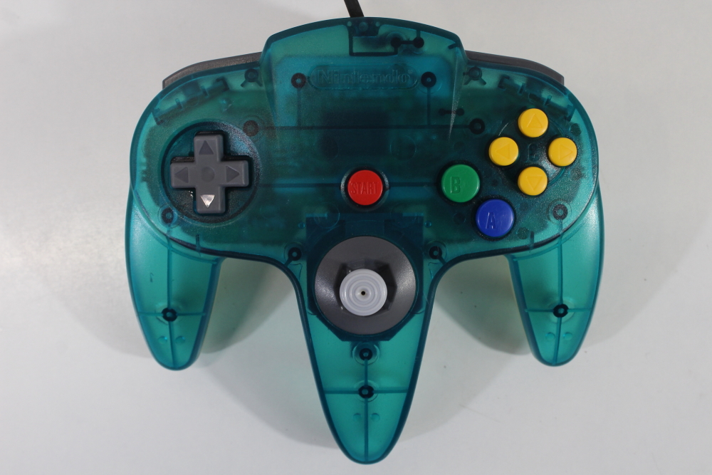 Official Nintendo 64 Controller Ice Blue x Clear Back 8/10 Tight Stick N64 (B)