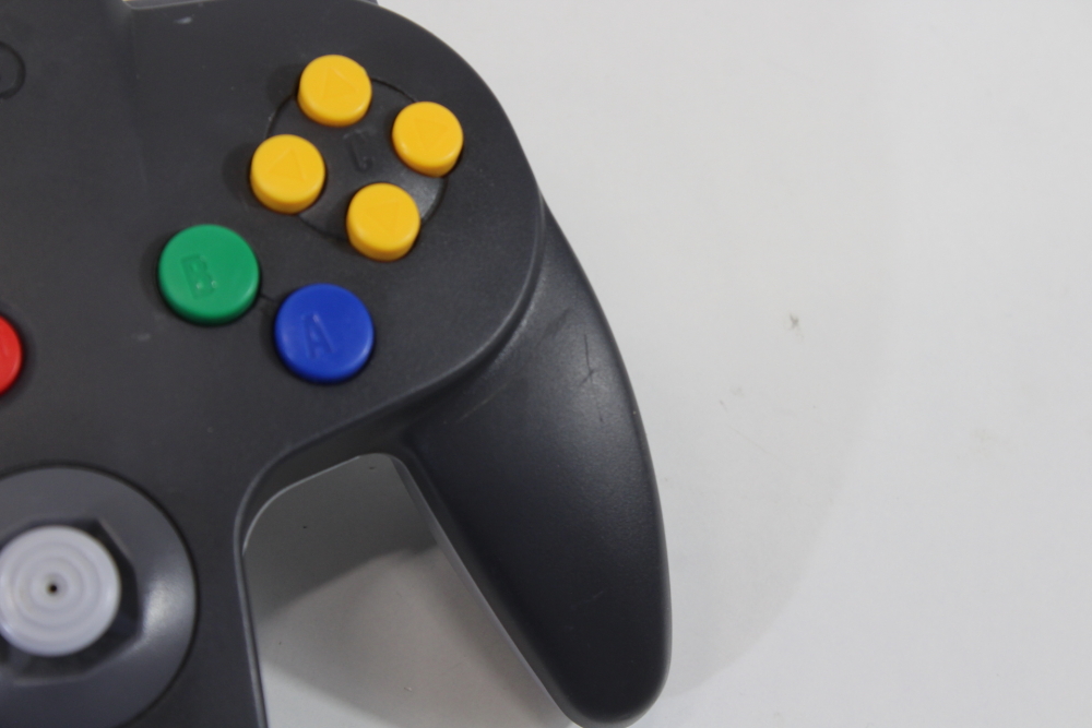 Official Nintendo 64 Controller Black x Gray 8/10 Tight Stick (B) Nintendo 64 N64
