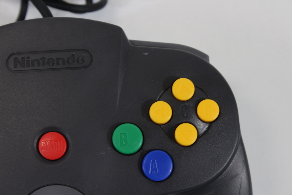 Official Nintendo 64 Controller Black x Gray 8/10 Tight Stick (B) Nintendo 64 N64