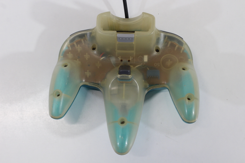 Official Nintendo 64 Controller Ice Blue x Clear Back 8/10 Tight Stick N64 (B)