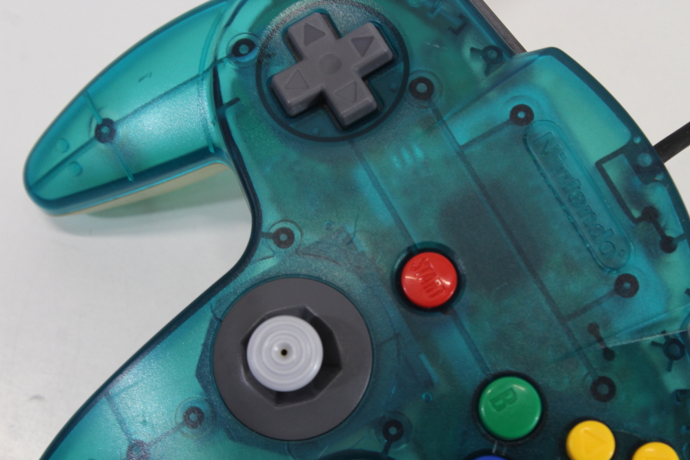 Official Nintendo 64 Controller Ice Blue x Clear Back 8/10 Tight Stick N64 (B)