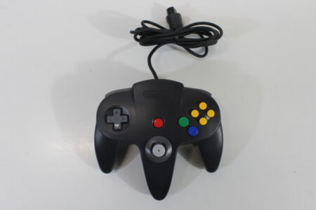 Official Nintendo 64 Black Controller 9/10 Tight Stick TESTED N64 (B)
