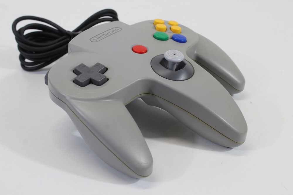 Official Nintendo 64 Controller Gray 10/10 Tight OEM Stick N64 (B)
