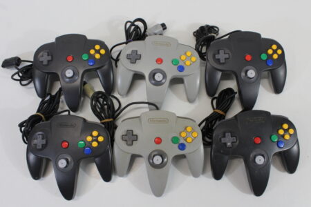 Lot of 6 Official Nintendo 64 Controller Loose Stick (UNTESTED UNCLEANED AS IS) N64