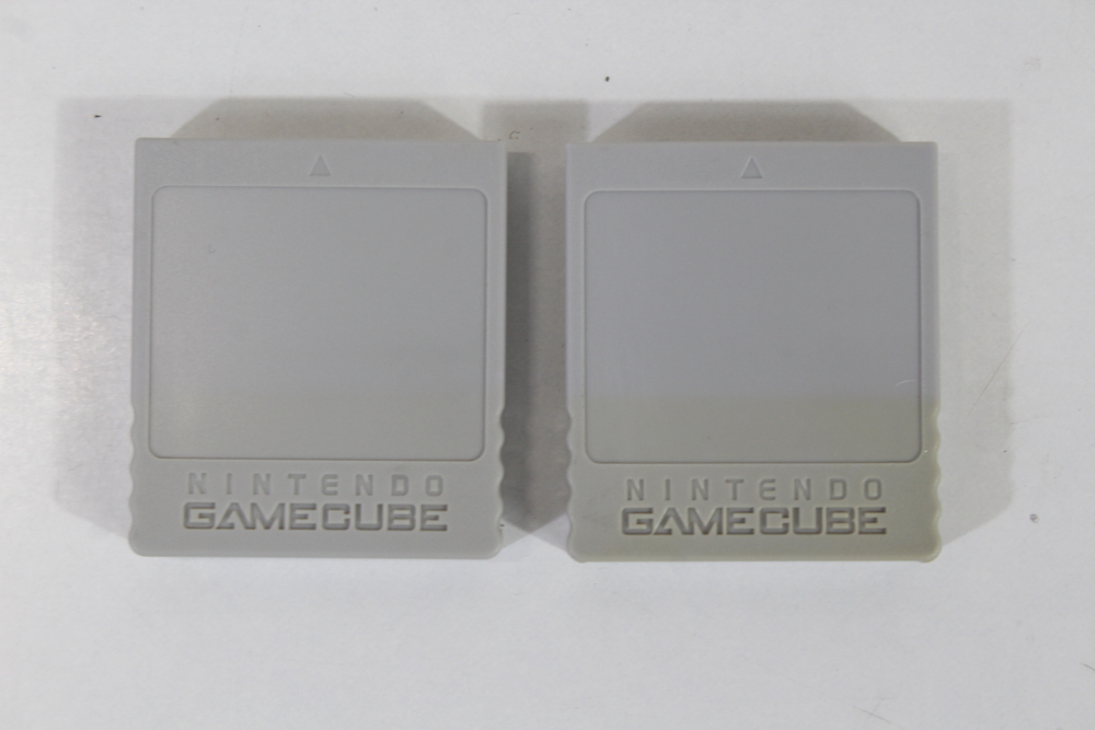 Lot of 2 Official Nintendo GameCube Memory Card 59 Blocks OEM DOL-008 (B) (Copy)