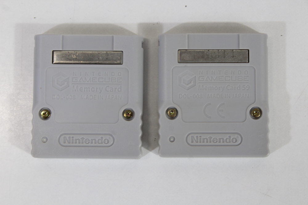 Lot of 2 Official Nintendo GameCube Memory Card 59 Blocks OEM DOL-008 (B) (Copy)